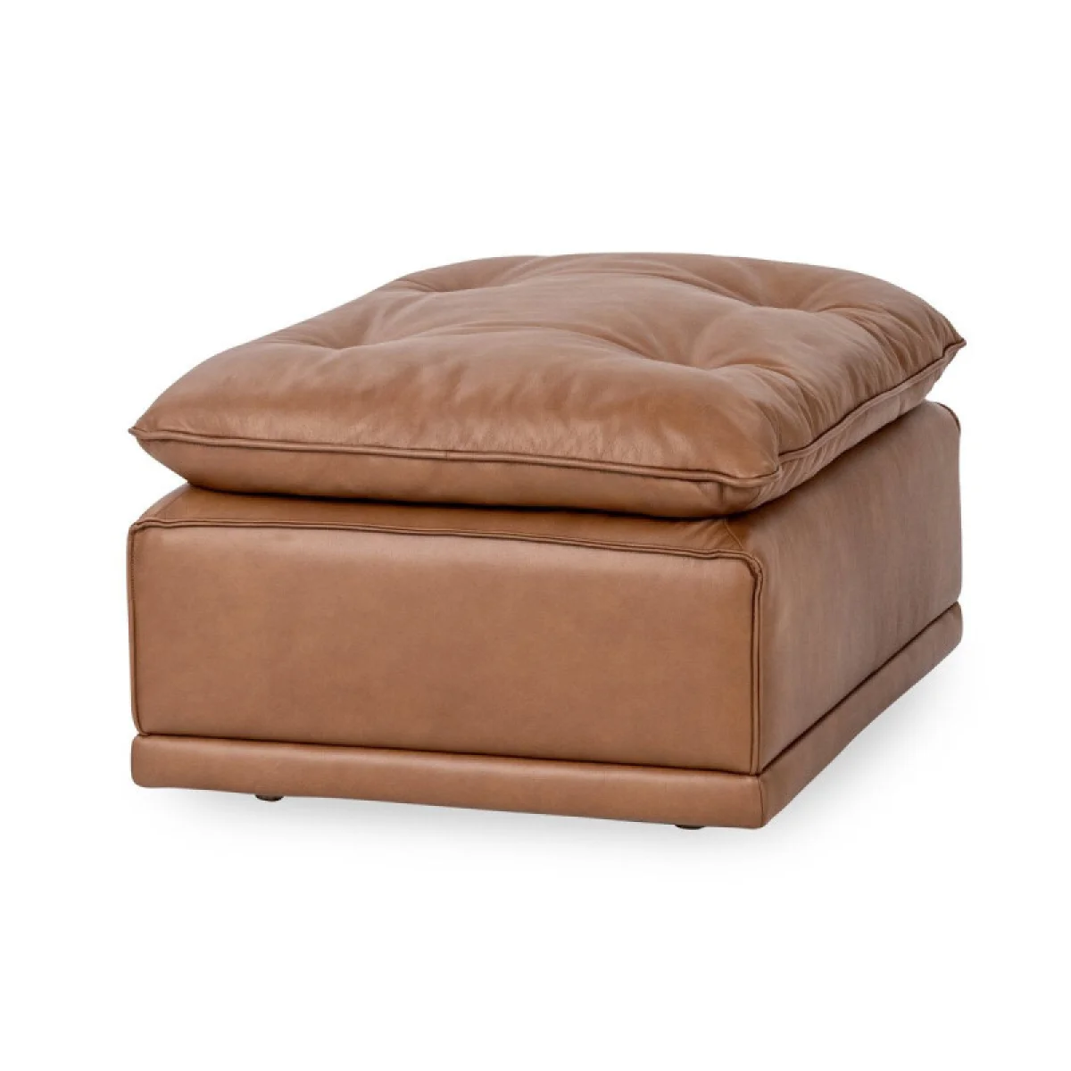 Haven Upholstered Ottoman White Ottomans & Poufs Brown 7