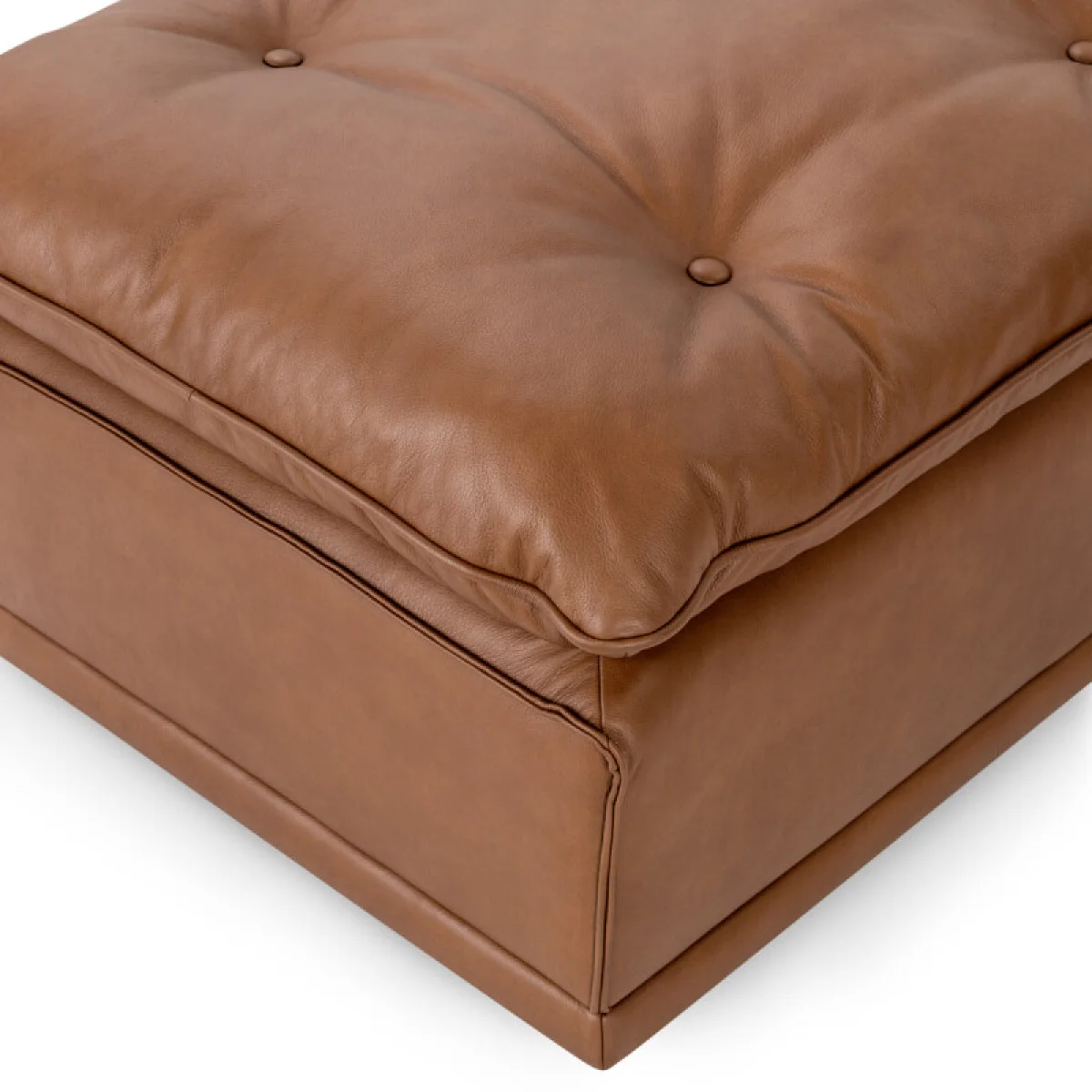 Haven Upholstered Ottoman White Ottomans & Poufs Brown 9