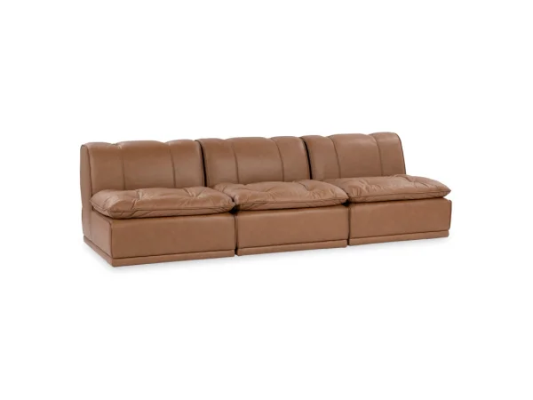 Haven Leather Modular Sofa Sectionals Brown