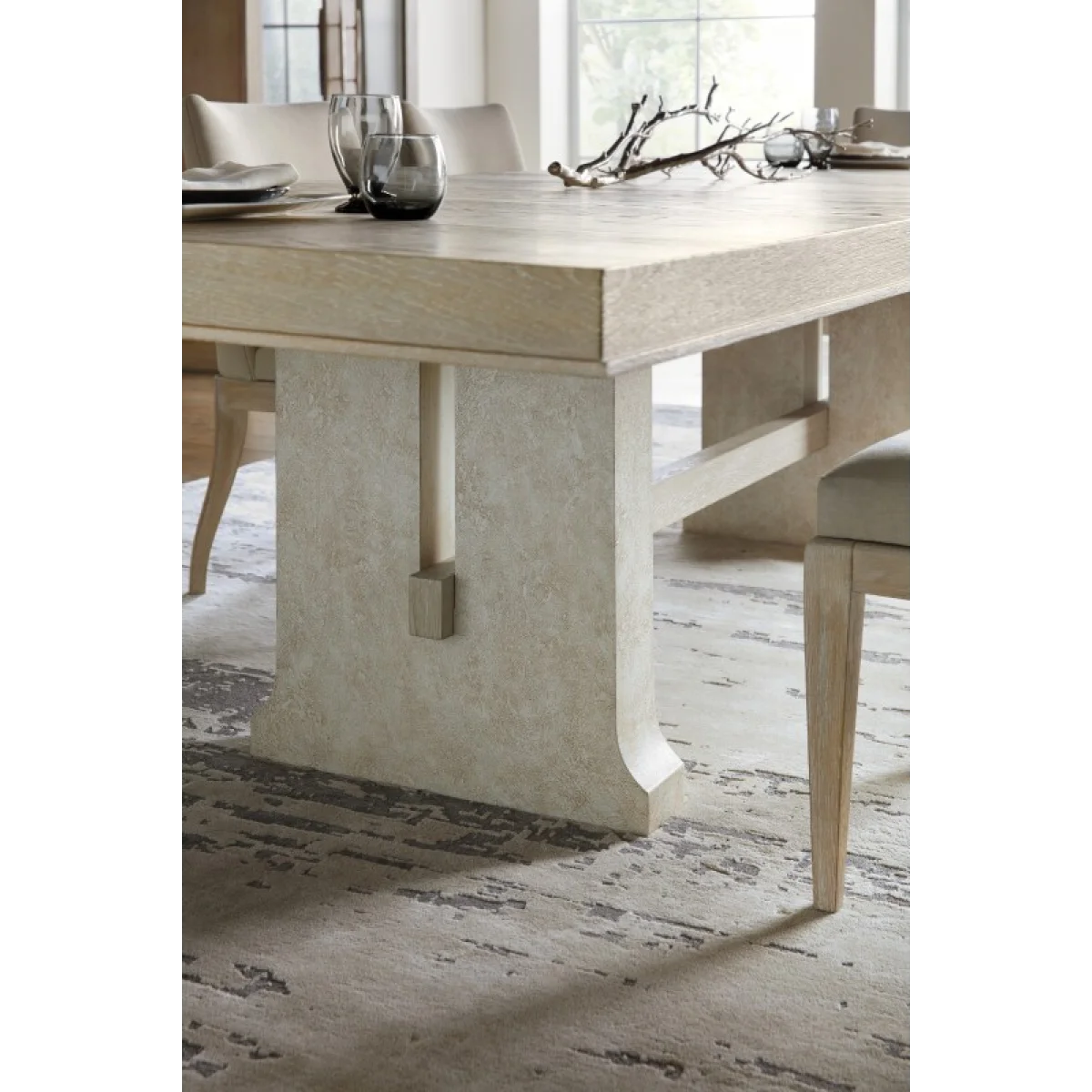 Cascade Rectangle Dining Table with 1-22 in Leaf Dining Tables Brown 9