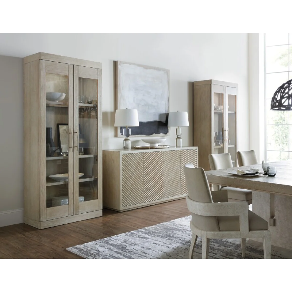 Cascade Display Cabinet Dining Storage Brown 10