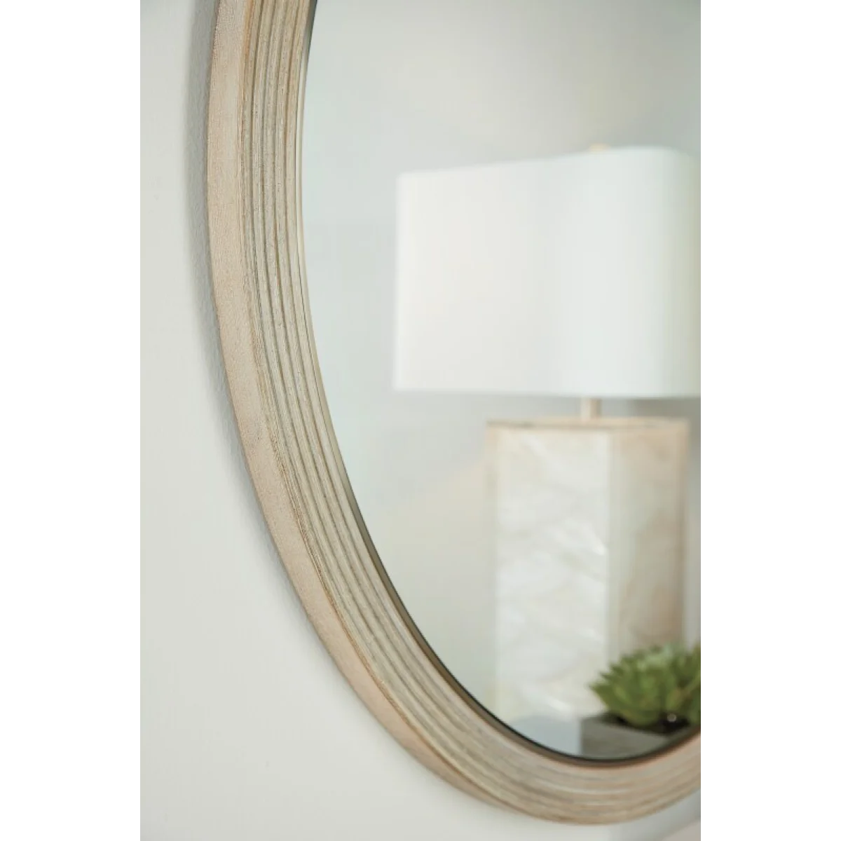 Cascade Round Mirror Bedroom Mirrors Brown 7