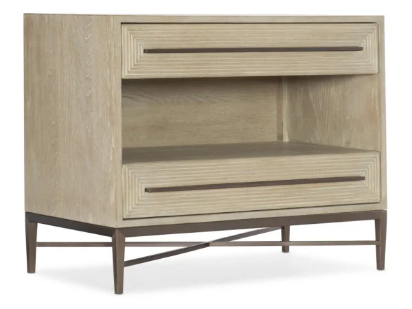 Cascade Two-Drawer Nightstand Nightstands Brown