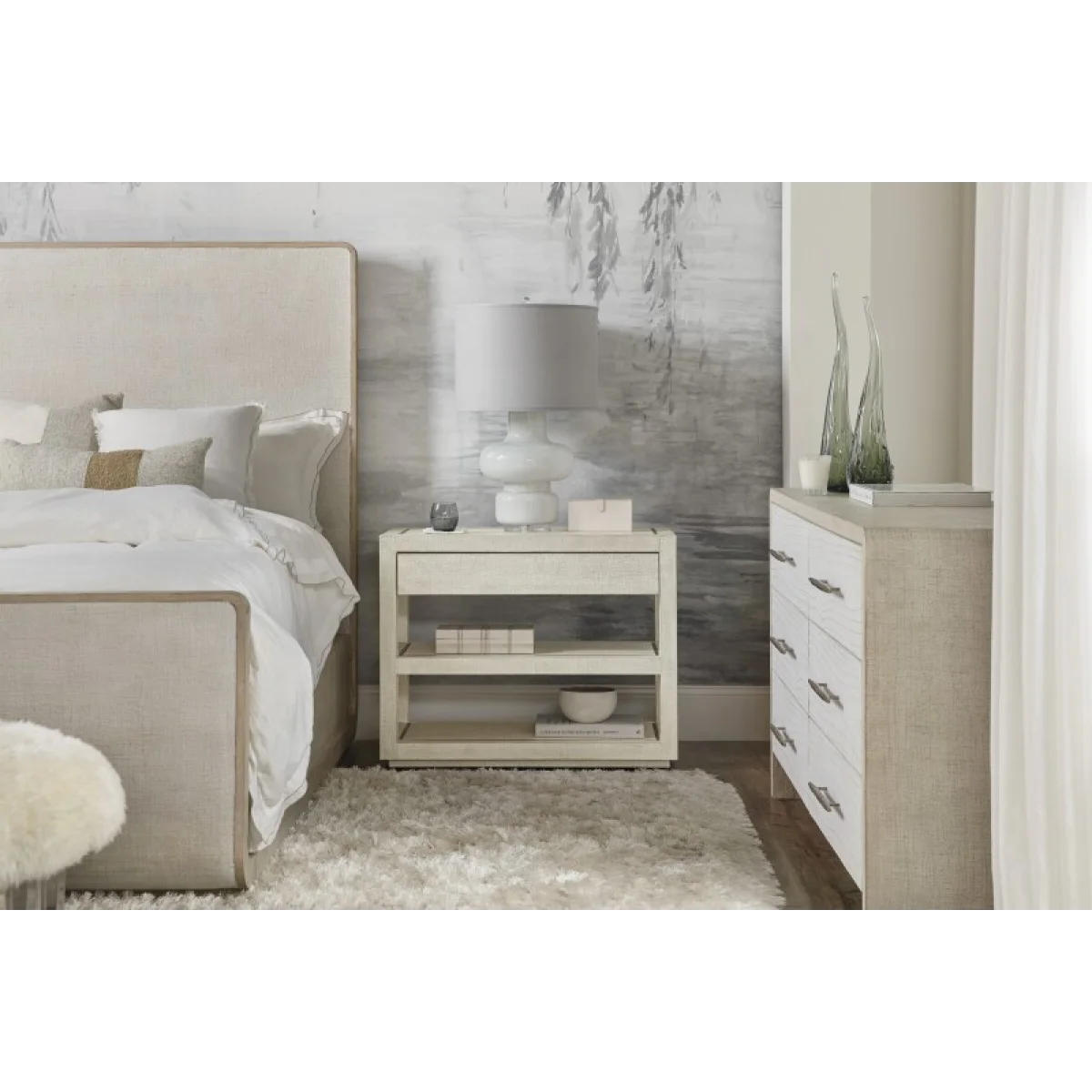Cascade One-Drawer Nightstand Nightstands Cream 7