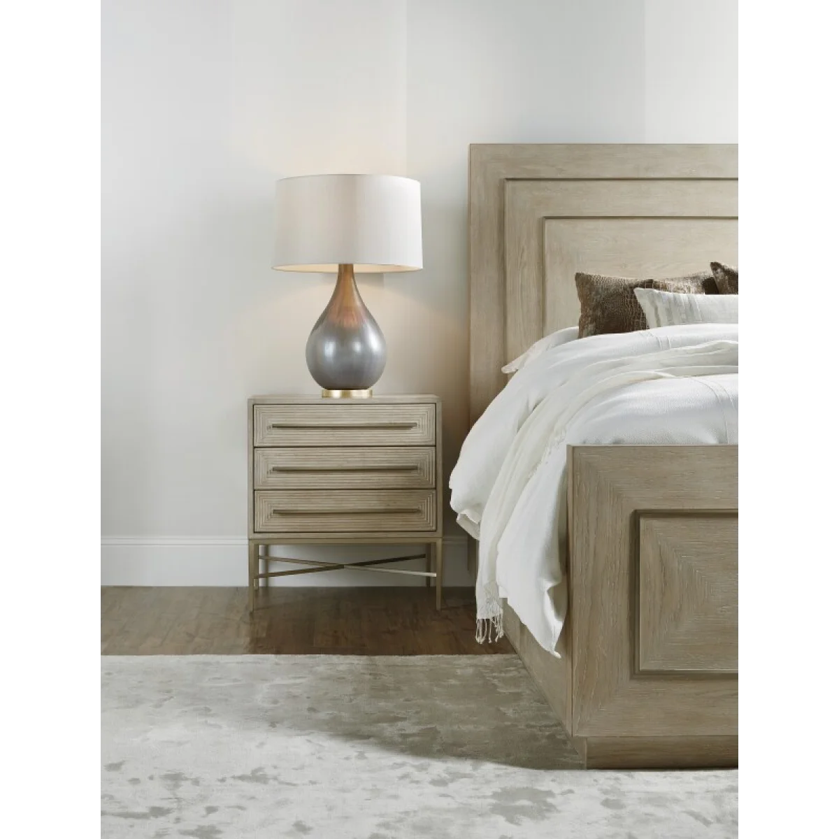Cascade Three-Drawer Nightstand Nightstands Brown 7