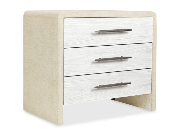Cascade Three-Drawer Nightstand Nightstands Cream