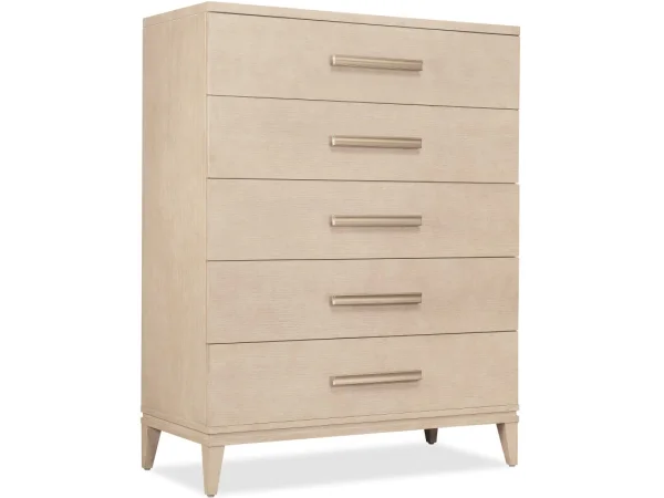 Westwood Five Drawer Chest Dressers Cream