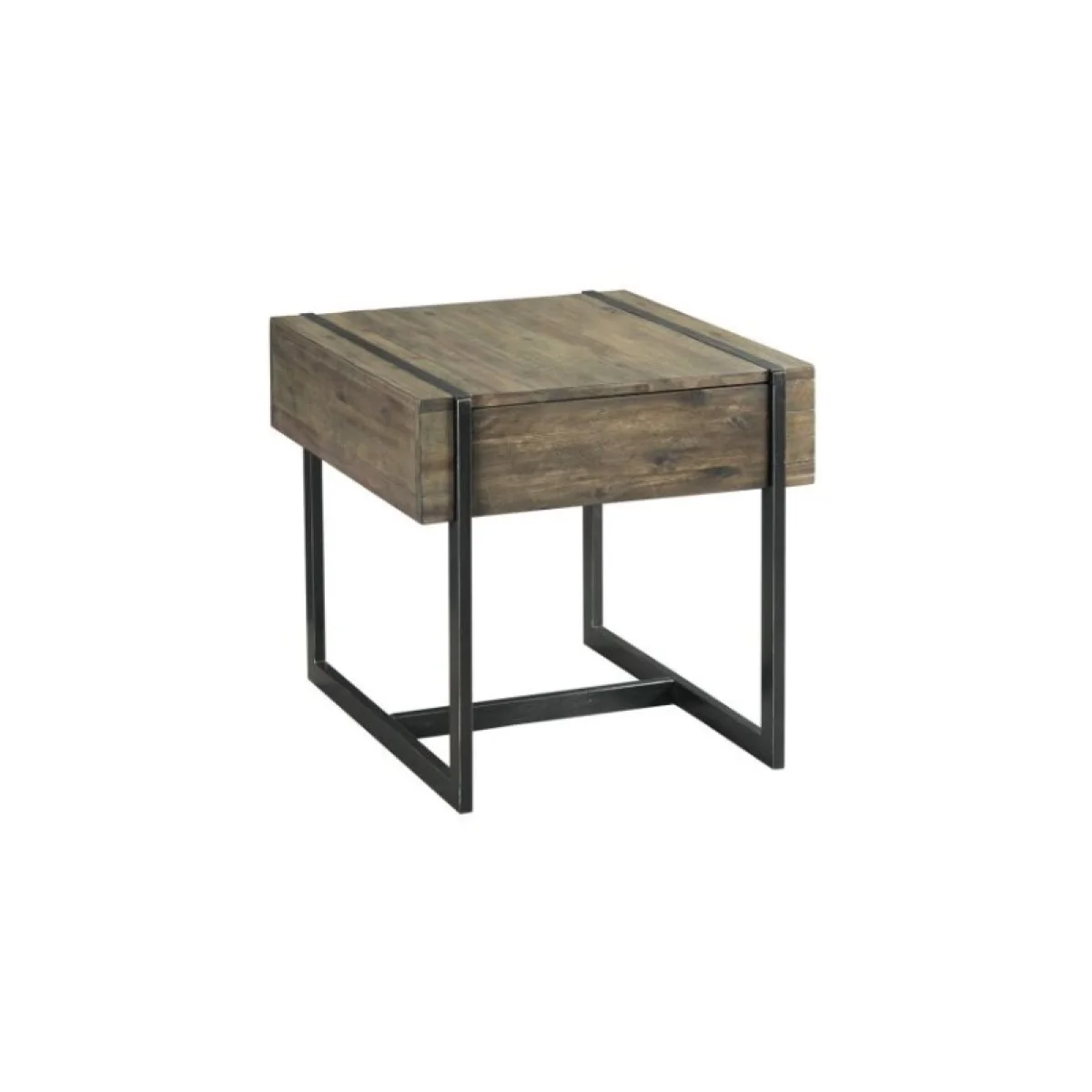 Modern Timber Rectangular Drawer End Table End tables Brown 4