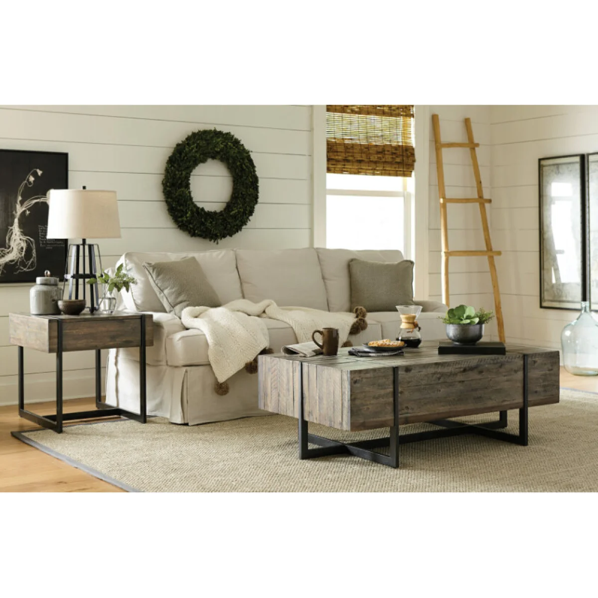 Modern Timber Rectangular Drawer End Table End tables Brown 7