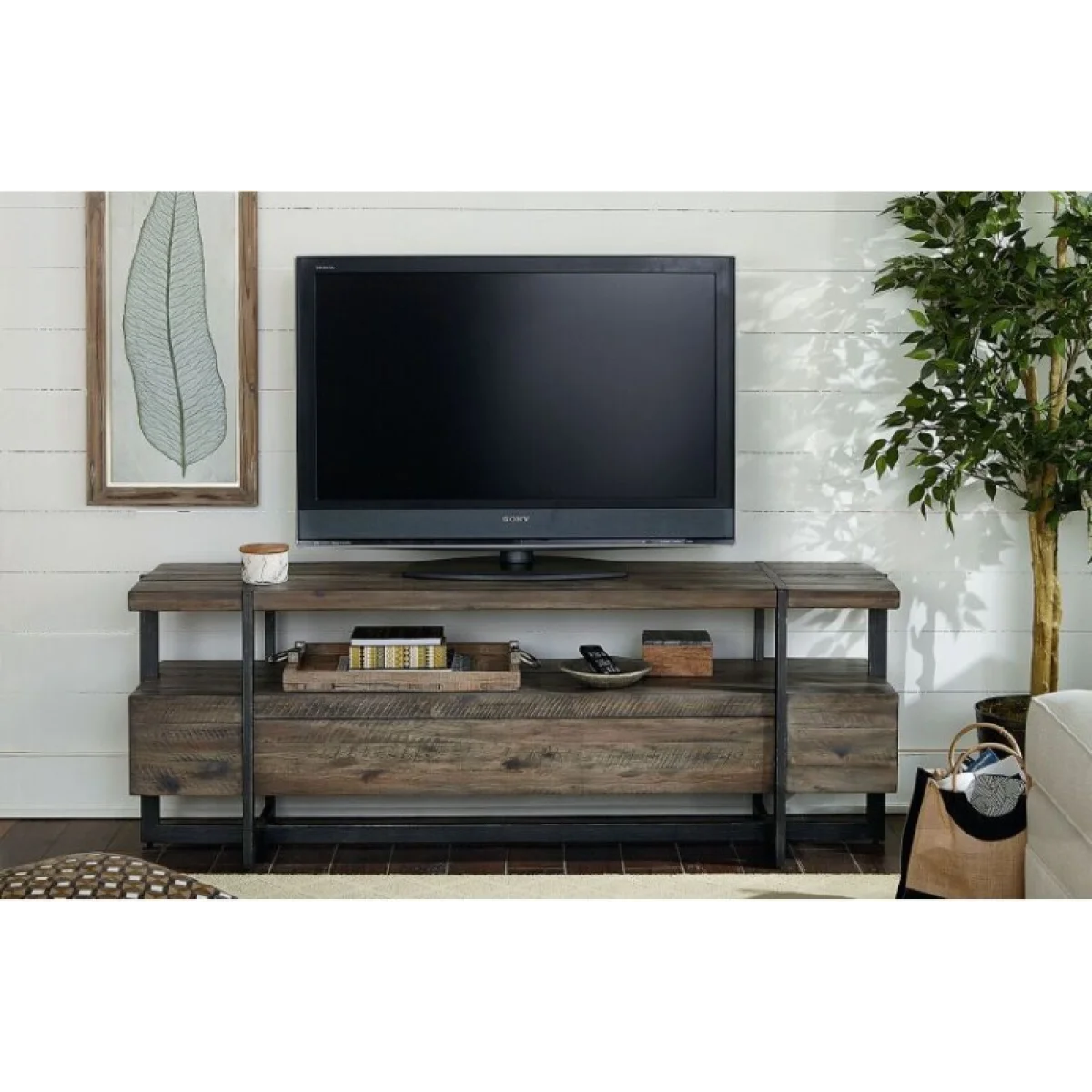 Modern Timber Entertainment Console Entertainment Stands Brown 6