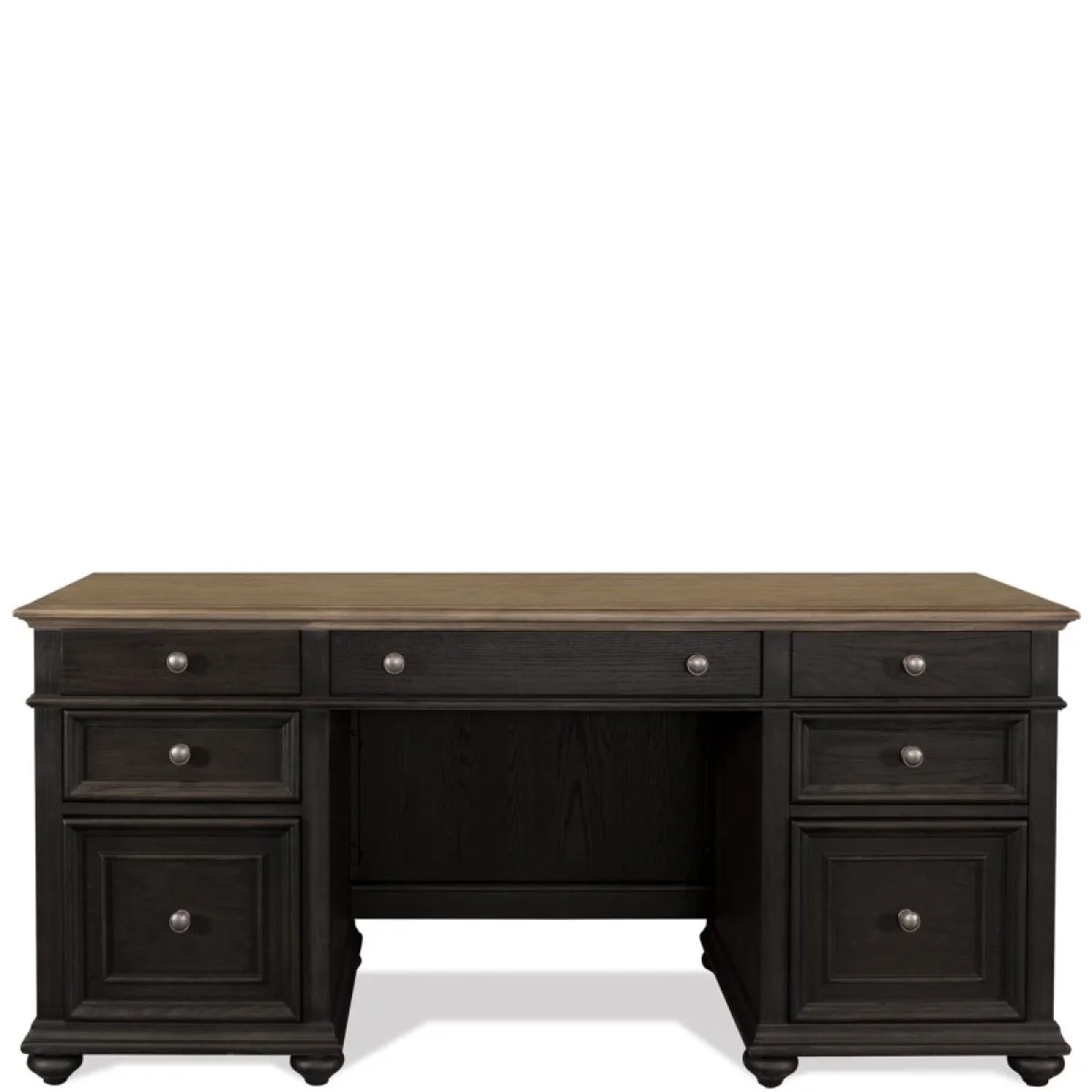 Credenza Desks Antique Oak/matte Black 6