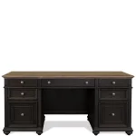 Credenza Desks Antique Oak/matte Black 13