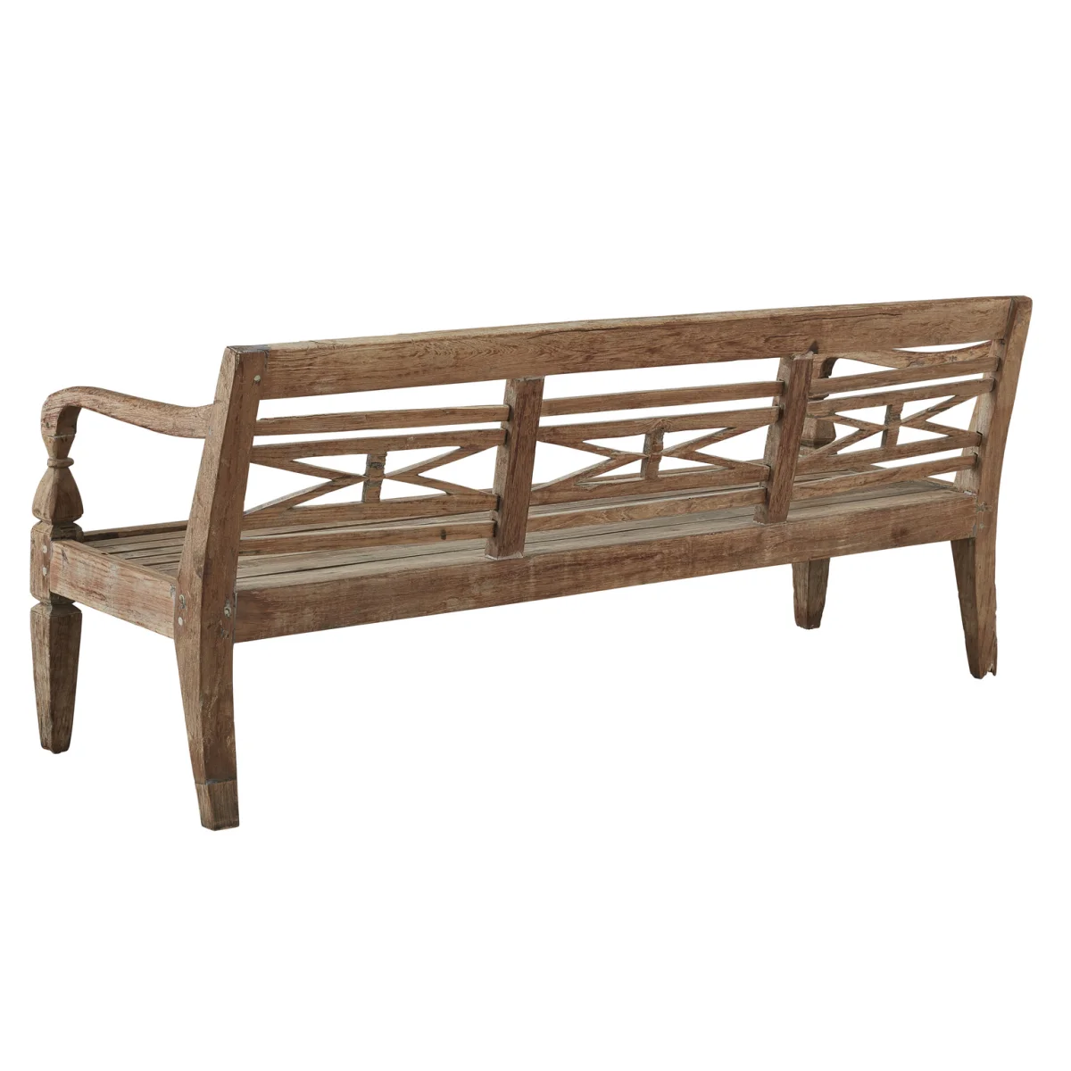 Antique Plantation Grown Teak Bench Chairs & Benches Brown 6