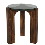 Round End Table Top End tables Brandy Glass 6