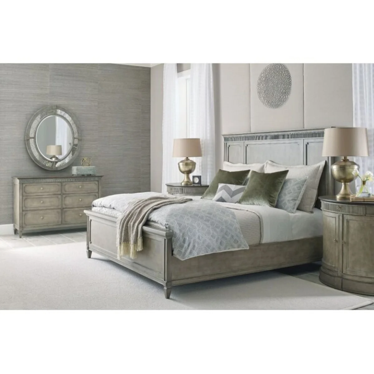 Savona Katrine Panel King Bed Complete Beds American Drew 4