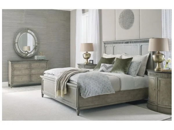 Savona Demilune Bachelor Chest Versaille Finish W/elm Top Nightstands American Drew 12