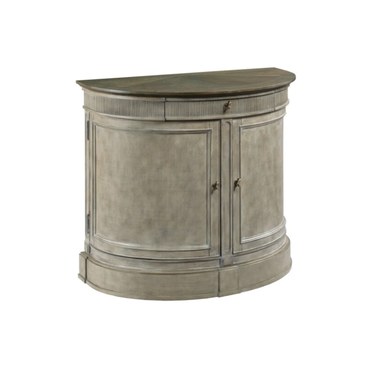 Savona Demilune Bachelor Chest Versaille Finish W/elm Top Nightstands American Drew 7