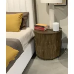 Round End Table End tables Brown 11