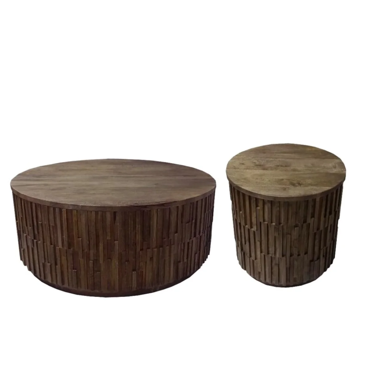 Round End Table End tables Brown 9