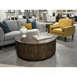 Round End Table End tables Brown 17