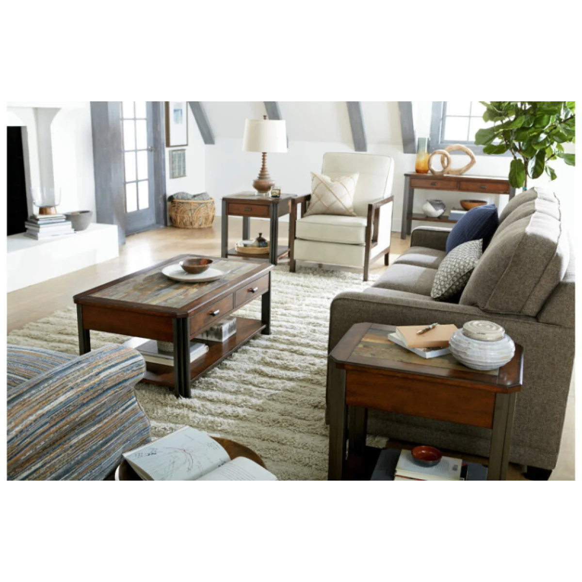 Slaton-hamilton Rectangular Drawer Cocktail Table Cocktail & Coffee Tables Brown 6