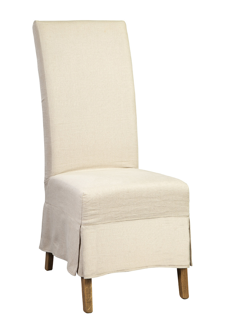 Linen Slip Covered Parsons Chair