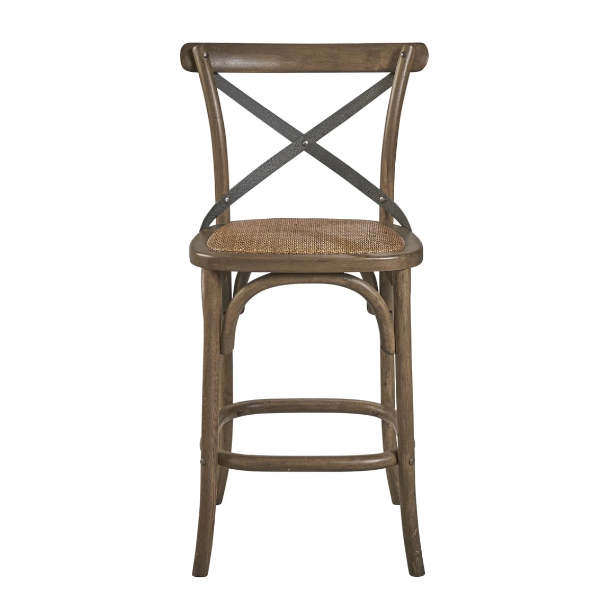Bentwood Counter Stool W/ Metal Back Barstools Barstools 8