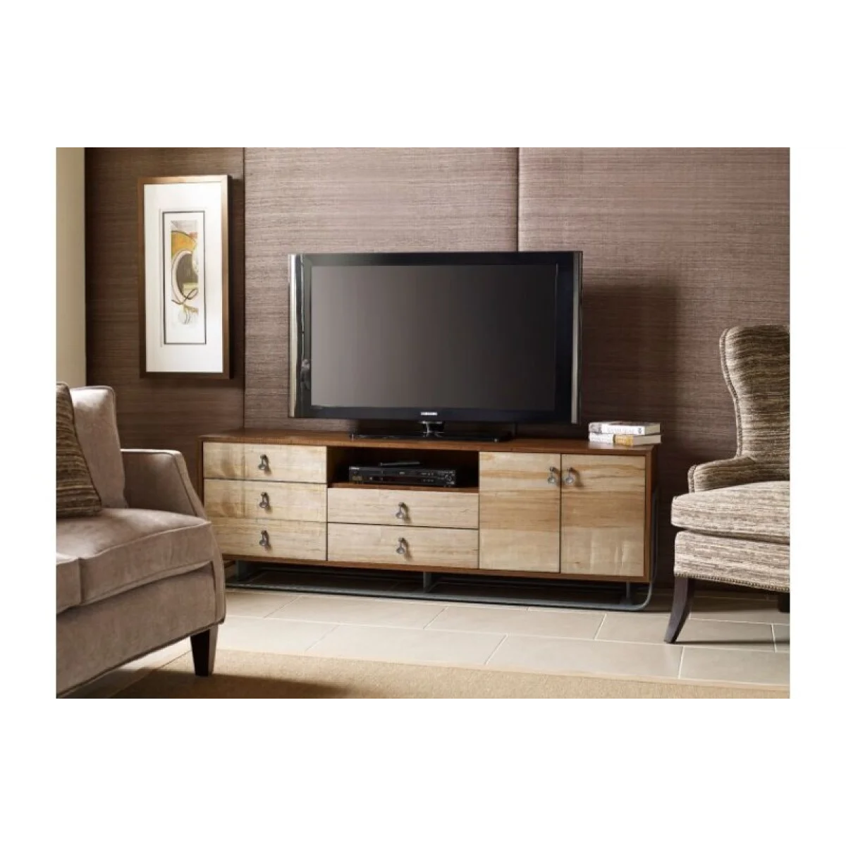 Synergy Panorama Tv Console Entertainment Stands Brown 6