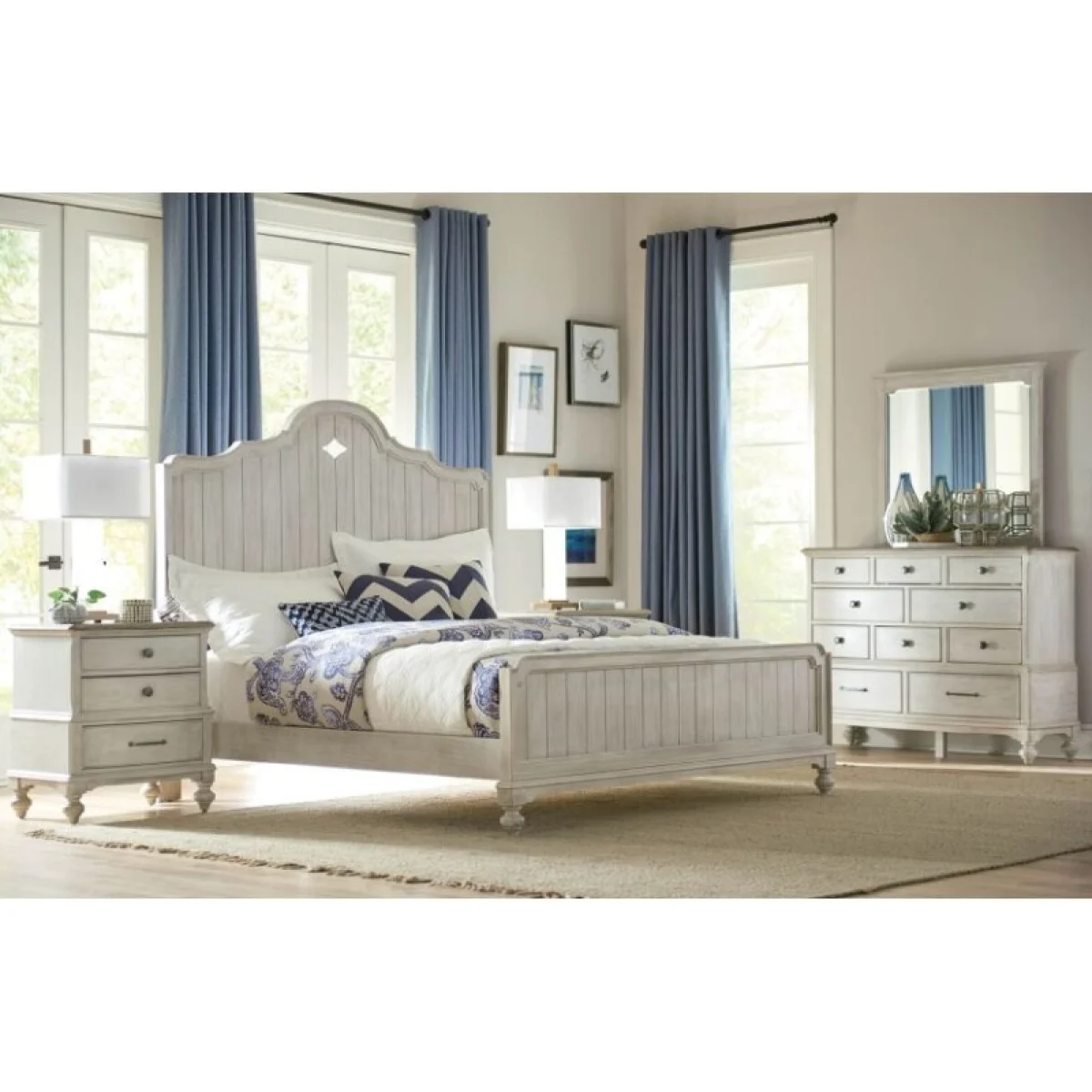 Litchfield Laurel Panel King Bed Complete Beds American Drew 6