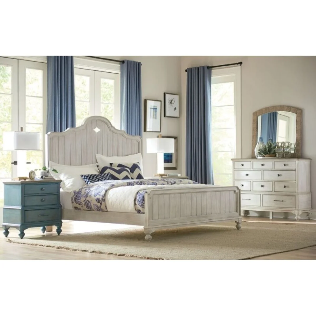 Litchfield Laurel Panel Cal King Bed Complete Beds American Drew 4