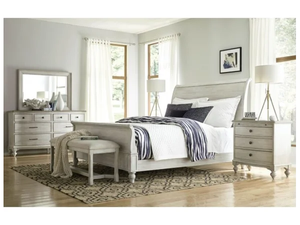 Litchfield Hanover Sleigh Cal King Bed Complete Beds American Drew