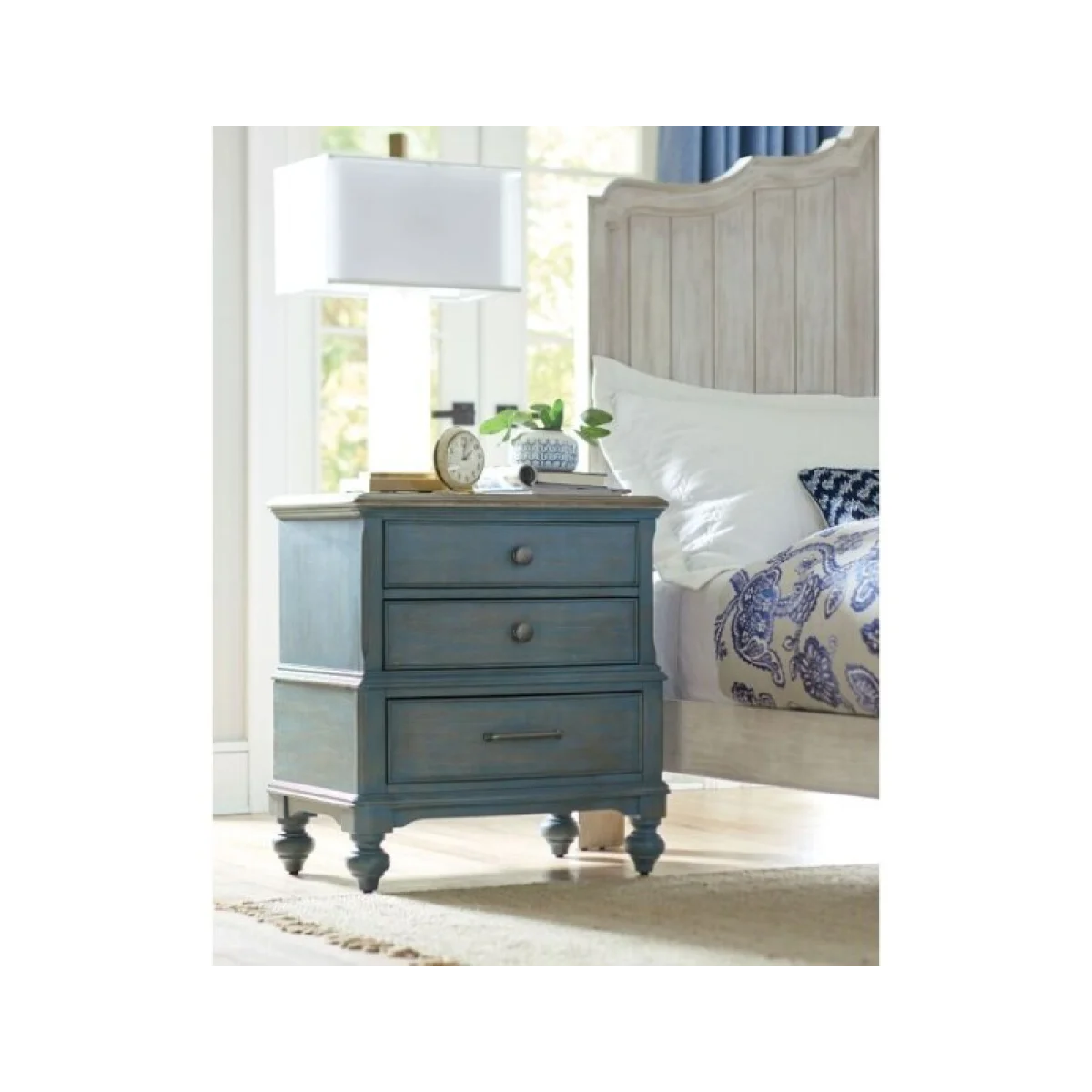 Litchfield Moray Nightstand Blue Nightstands American Drew 4