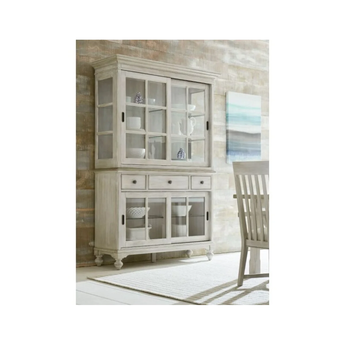 Litchfield Sullivan Buffet Hutch Complete Dining Storage American Drew 4
