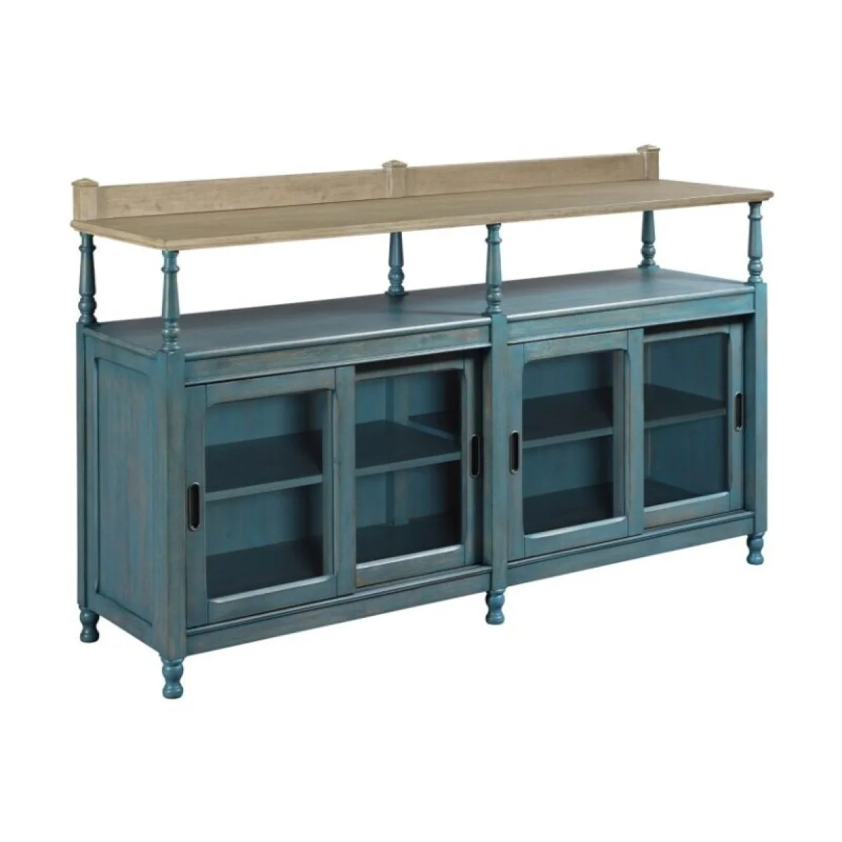 Litchfield Dorset Credenza Blue Dining Storage American Drew 6