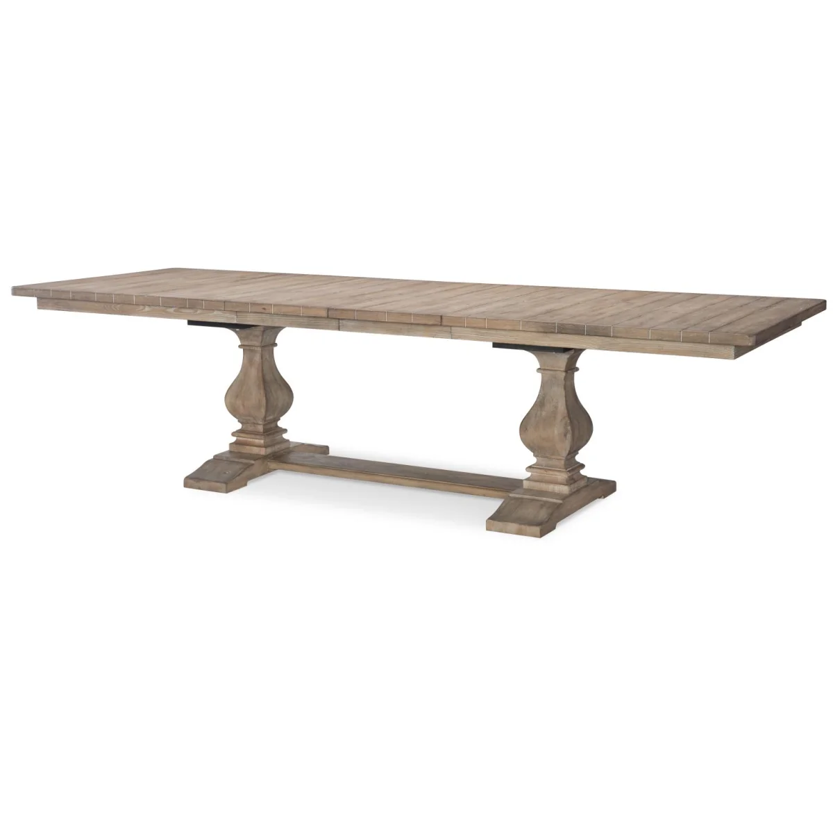 Complete Rect. Trestle Table Dining Sets Brown 4