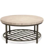 Round Cocktail Table Cocktail & Coffee Tables Alabaster Travertine 16