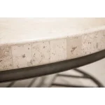 Round Cocktail Table Cocktail & Coffee Tables Alabaster Travertine 27