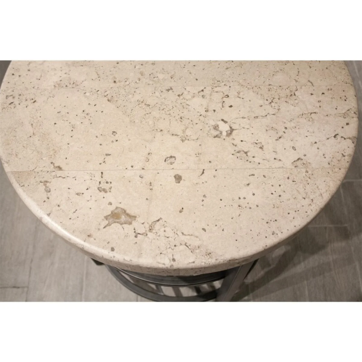 Round End Table End tables Alabaster Travertine 6