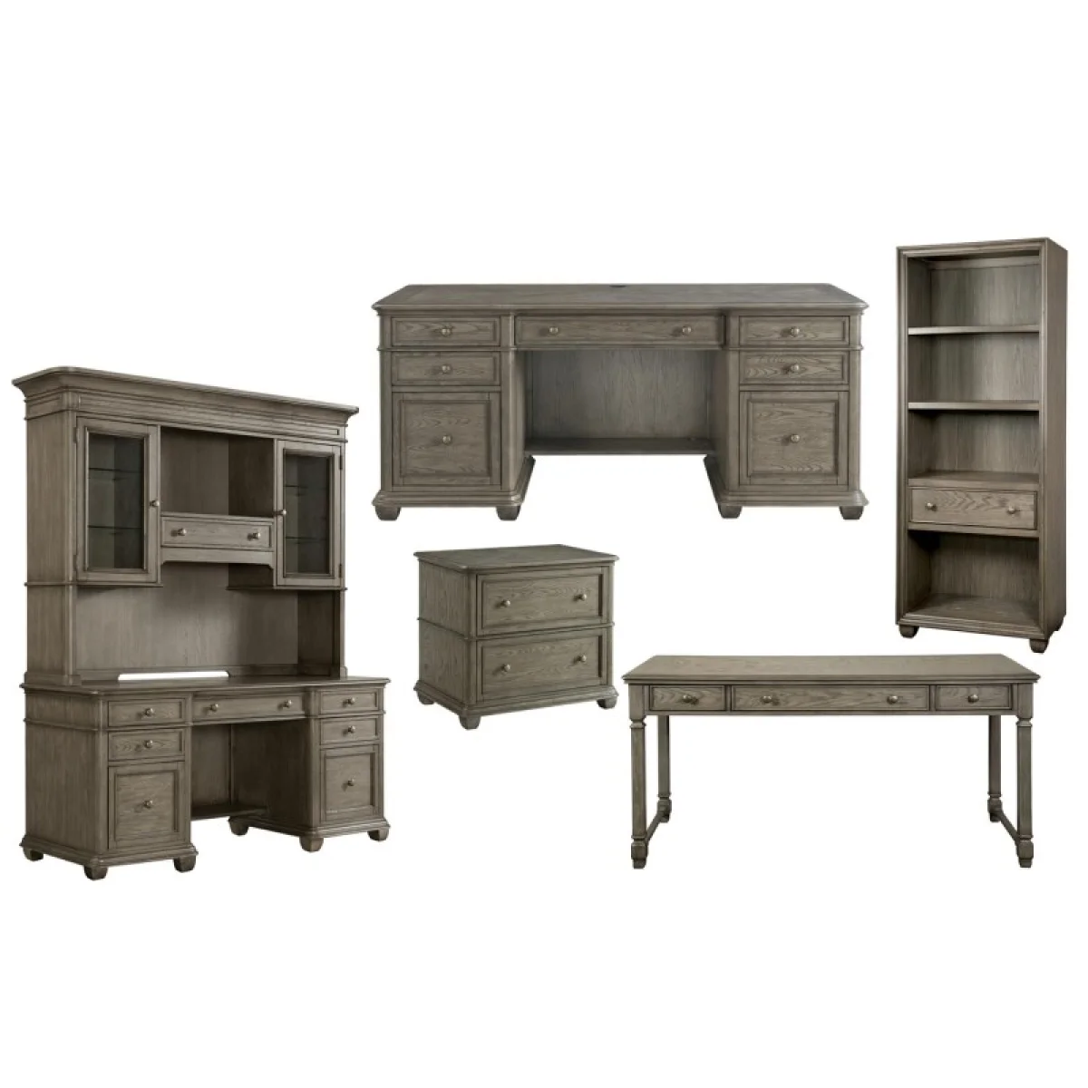 Lateral File Cabinet Office Storage Brown 4