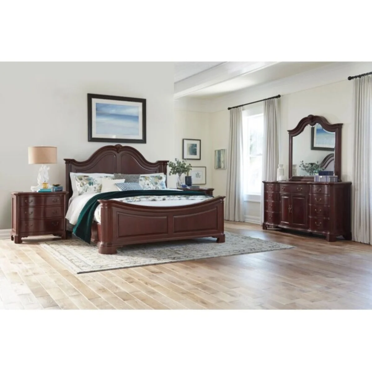 Cherry Grove Mansion Queen Bed Complete Beds American Drew 4
