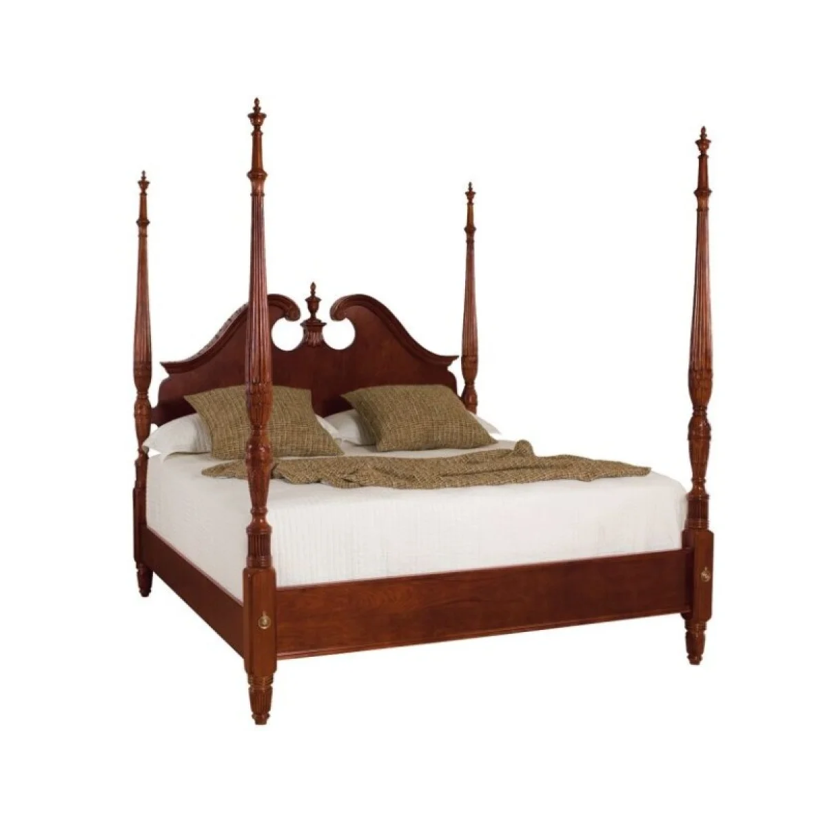 Cherry Grove Pediment Poster Cal. King Bed Complete Beds American Drew 6