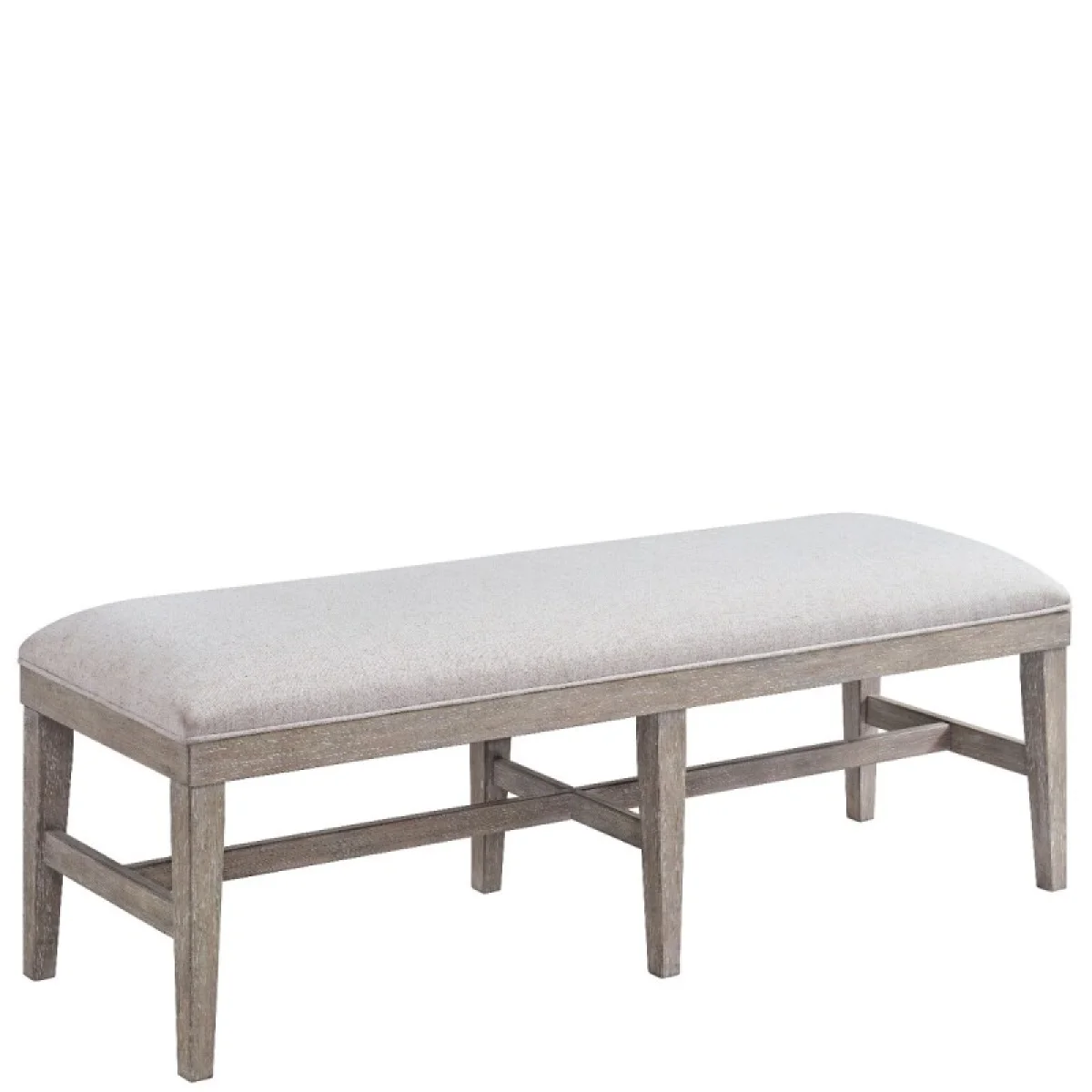 58″ Uph Dining Bench 1in Chairs & Benches Brown 4