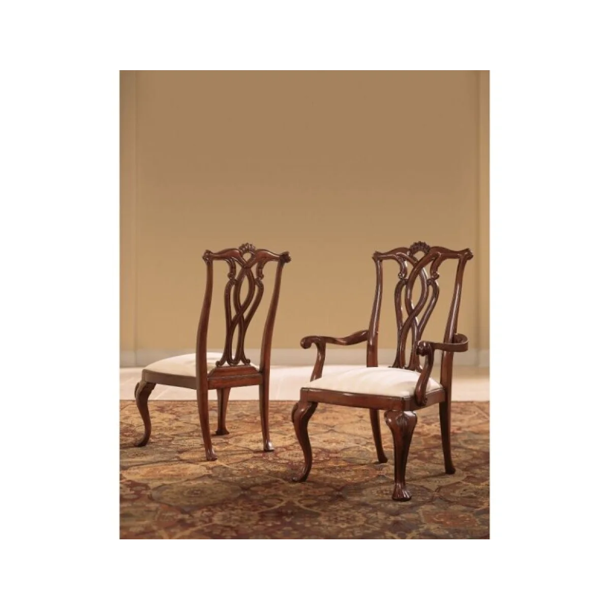 Cherry Grove Pierced Back Arm Chair Chairs & Benches American Drew 4