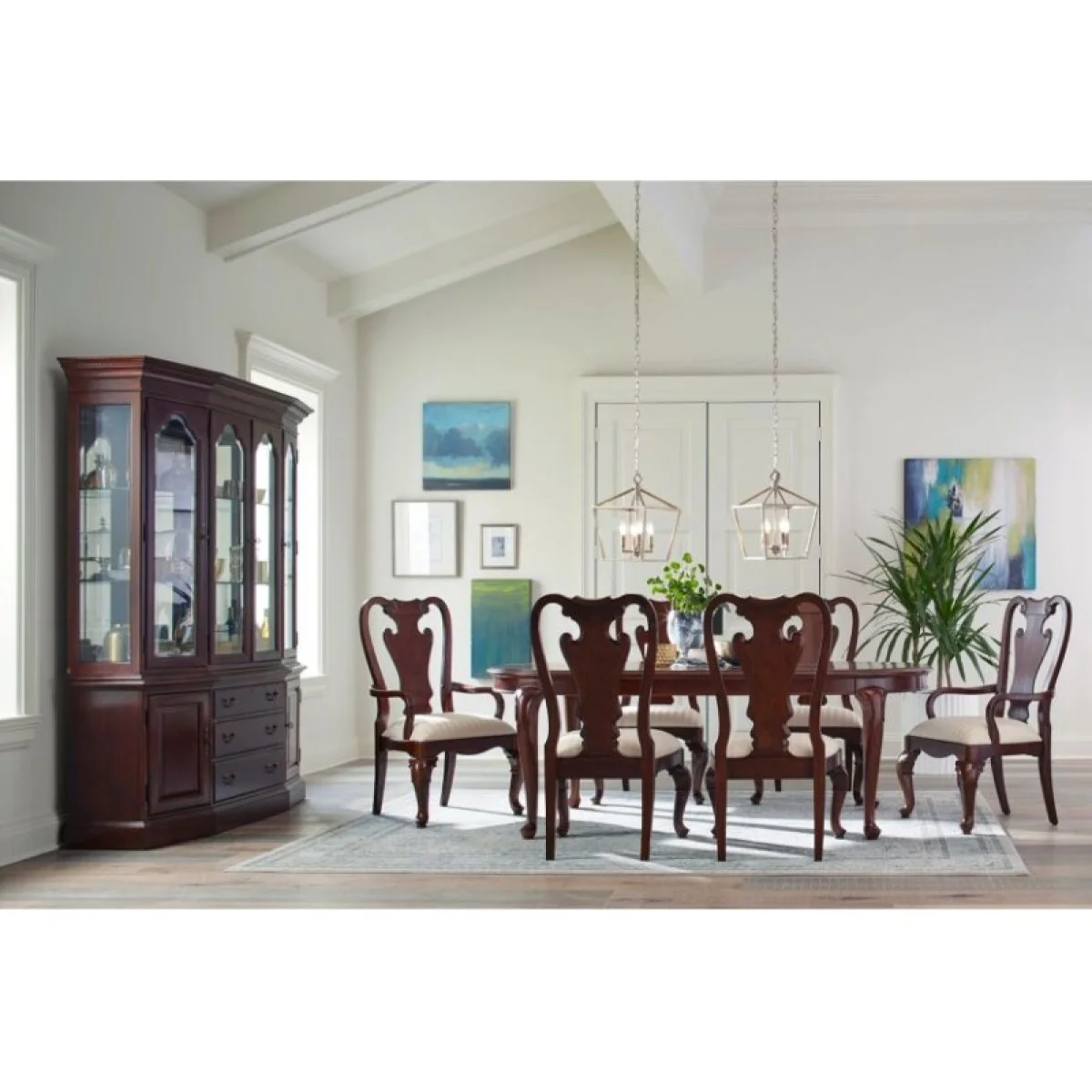 Cherry Grove Canted China Complete Dining Storage American Drew 6