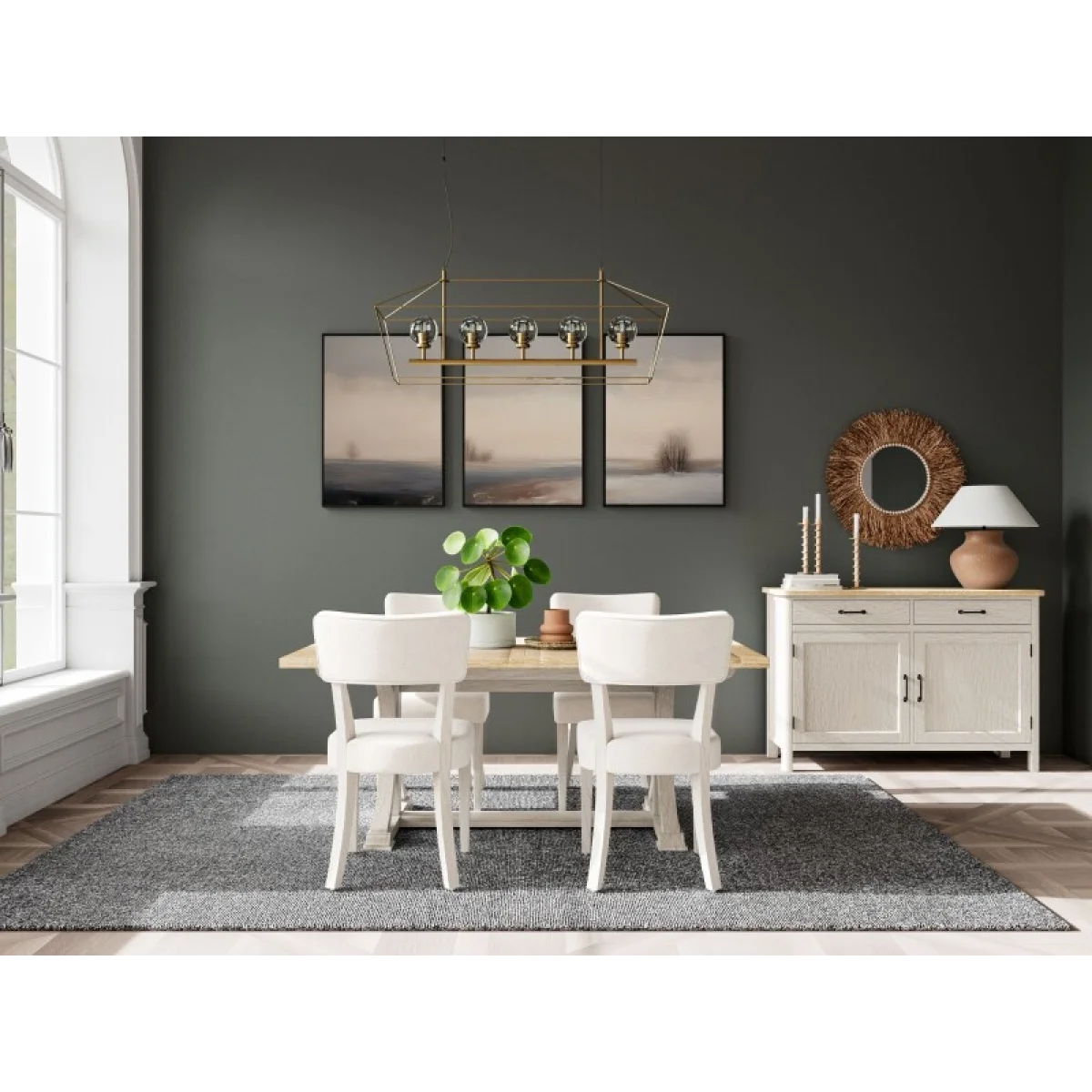 Rectangle Dining Table Dining Tables Aged White/wheat 16