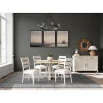 Round Dining Table Dining Tables Aged White/wheat 10