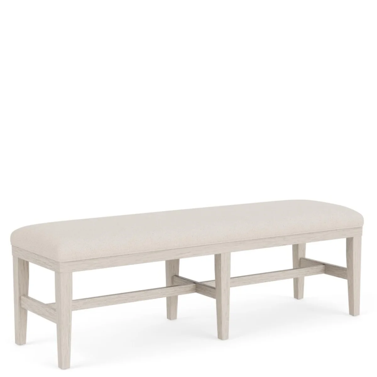 58″ Uph Dining Bench 1in Chairs & Benches Aged White/wheat 9