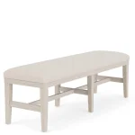 58″ Uph Dining Bench 1in Chairs & Benches Aged White/wheat 19