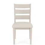 Wood Bk Uph Side Chr 2in Chairs & Benches Aged White 18