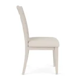 Wood Bk Uph Side Chr 2in Chairs & Benches Aged White 19